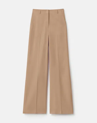 Lafayette 148 Tropical Wool High Rise Wide Leg Pants In Brown