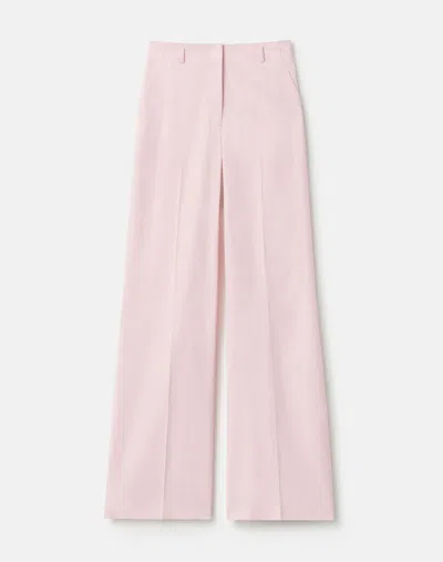 Lafayette 148 Tropical Wool High Rise Wide Leg Pants In Pink