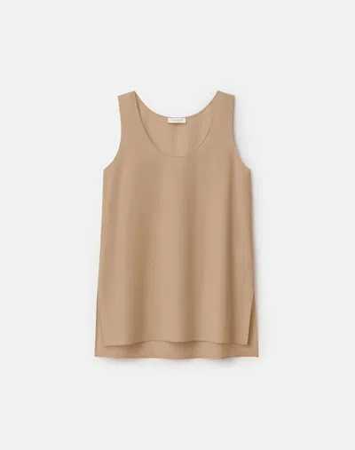 Lafayette 148 Tropical Wool Long Tank In Brown