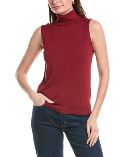Lafayette 148 New York Turtleneck Shell In Brown