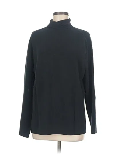 Pre-owned Lafayette 148 Turtleneck Sweater In Black
