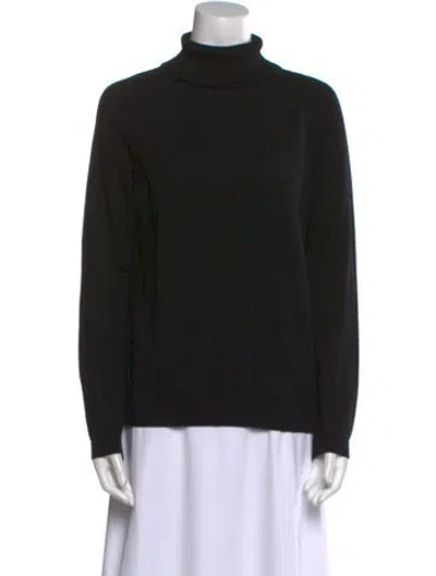 Pre-owned Lafayette 148 Turtleneck Sweater In Black