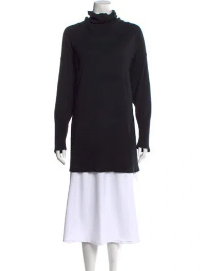 Pre-owned Lafayette 148 Turtleneck Sweater In Black