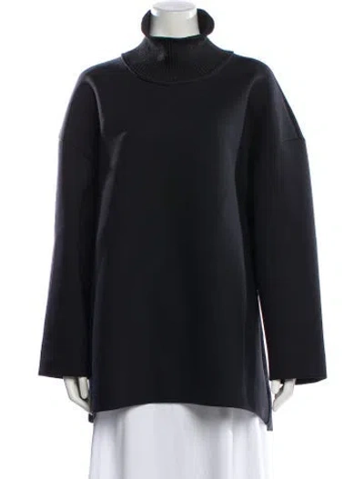 Pre-owned Lafayette 148 Turtleneck Sweater In Black