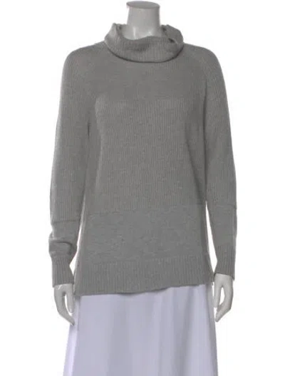 Pre-owned Lafayette 148 Turtleneck Sweater In Gray