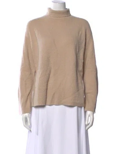 Pre-owned Lafayette 148 Turtleneck Sweater In Neutral