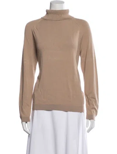 Pre-owned Lafayette 148 Turtleneck Sweater In Pink