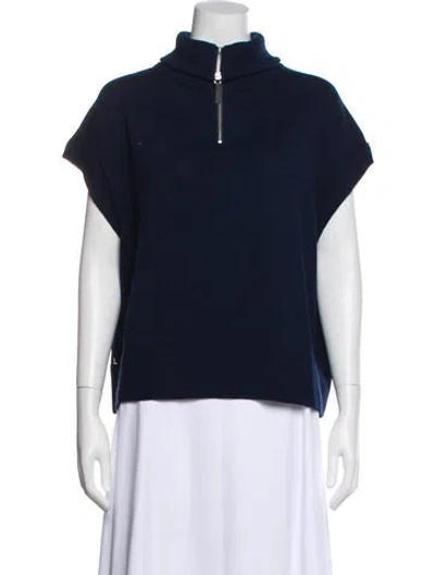 Pre-owned Lafayette 148 Turtleneck Sweater W/ Tags In Blue