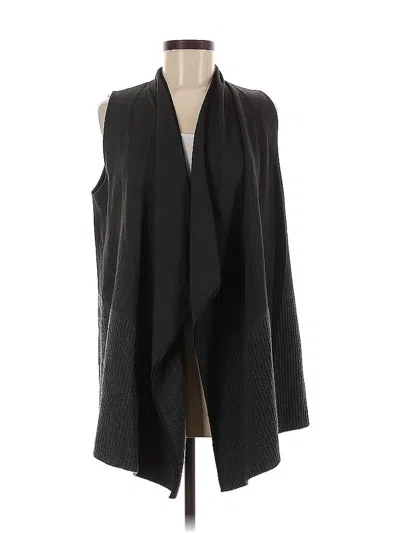 Pre-owned Lafayette 148 Tuxedo Vest In Gray