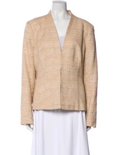Pre-owned Lafayette 148 Tweed Pattern Evening Jacket