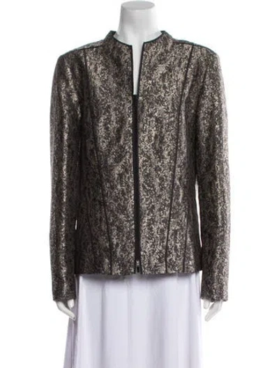 Pre-owned Lafayette 148 Tweed Pattern Evening Jacket In Multi