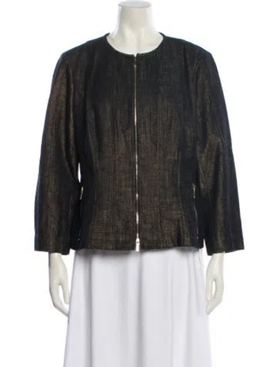 Pre-owned Lafayette 148 Tweed Pattern Evening Jacket In Multi