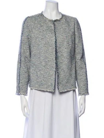 Pre-owned Lafayette 148 Tweed Pattern Evening Jacket In Multi