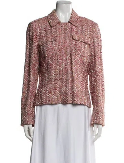 Pre-owned Lafayette 148 Tweed Pattern Jacket