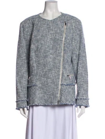 Pre-owned Lafayette 148 Tweed Pattern Jacket In Multi