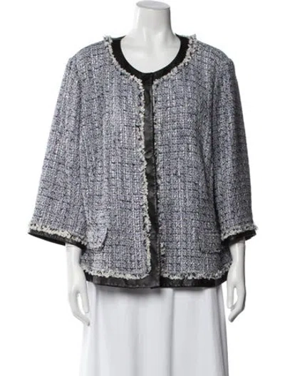 Pre-owned Lafayette 148 Tweed Pattern Jacket In Multi