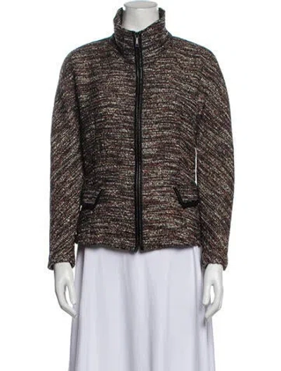 Pre-owned Lafayette 148 Tweed Pattern Jacket In Neutral
