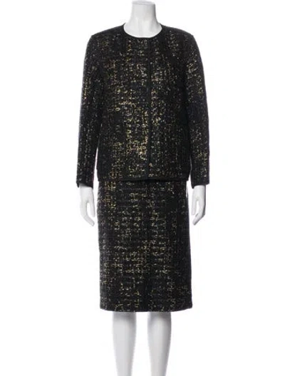 Pre-owned Lafayette 148 Tweed Tweed Pattern Skirt Suit In Multi