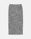 LAFAYETTE 148 TWISTED HOUNDSTOOTH MAXI PENCIL SKIRT