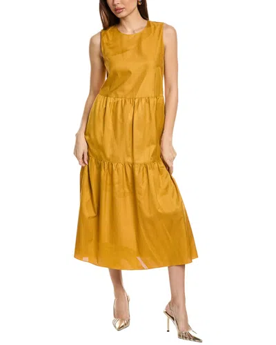 LAFAYETTE 148 TWO-TIER MIDI DRESS