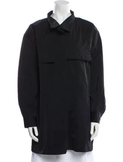 Pre-owned Lafayette 148 Utility Jacket In Black