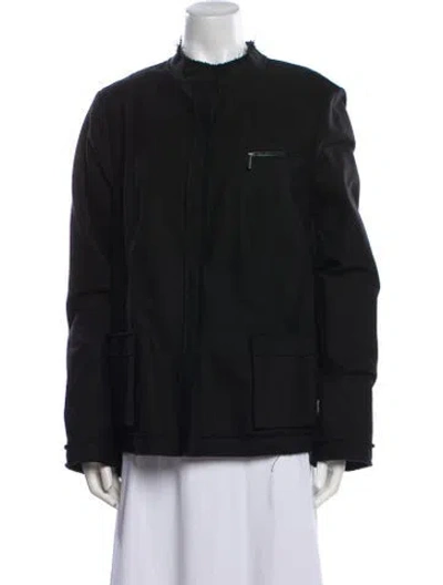 Pre-owned Lafayette 148 Utility Jacket In Black