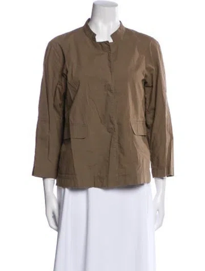 Pre-owned Lafayette 148 Utility Jacket In Brown