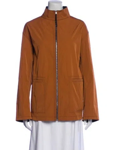 Pre-owned Lafayette 148 Utility Jacket In Brown