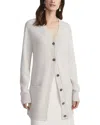 Lafayette 148 V-neck Buton Front Cardigan In White