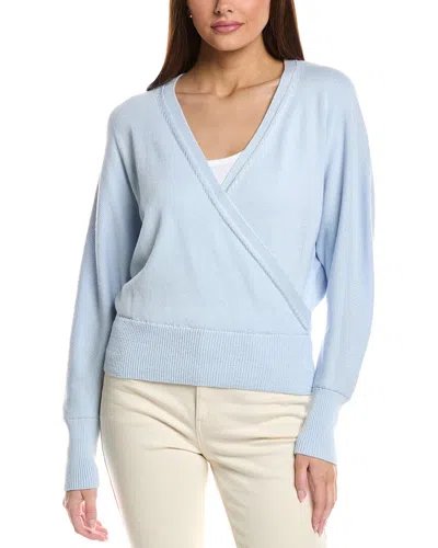 LAFAYETTE 148 V-NECK WRAP SILK-BLEND SWEATER