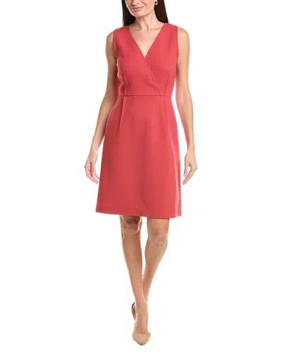 Lafayette 148 Valetta Wool Dress In Red