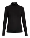 Lafayette 148 Veda Jersey Turtleneck Top In Black