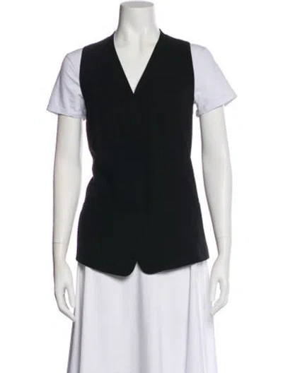 Pre-owned Lafayette 148 Vest In Black