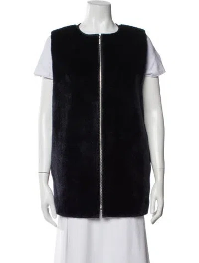 Pre-owned Lafayette 148 Vest In Black