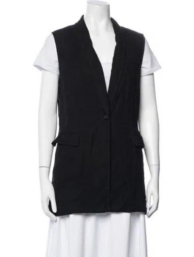 Pre-owned Lafayette 148 Vest In Black