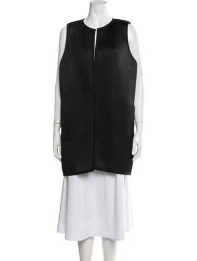 Pre-owned Lafayette 148 Vest In Black