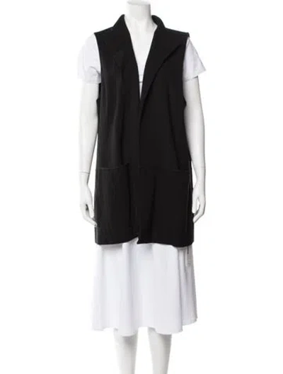 Pre-owned Lafayette 148 Vest In Black