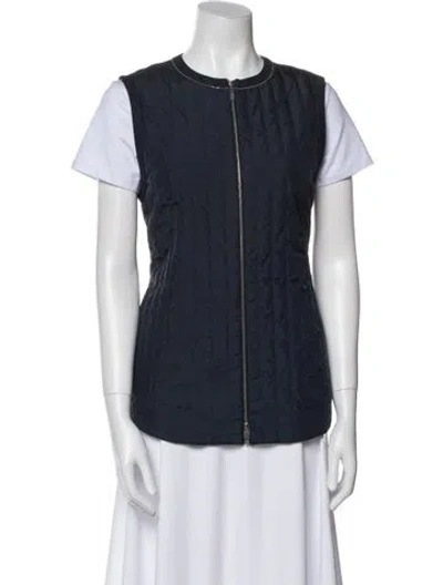 Pre-owned Lafayette 148 Vest In Blue