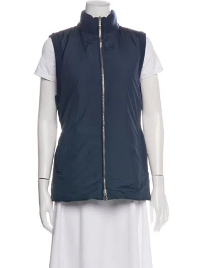 Pre-owned Lafayette 148 Vest In Blue
