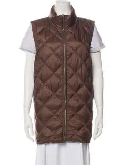 Pre-owned Lafayette 148 Vest In Brown