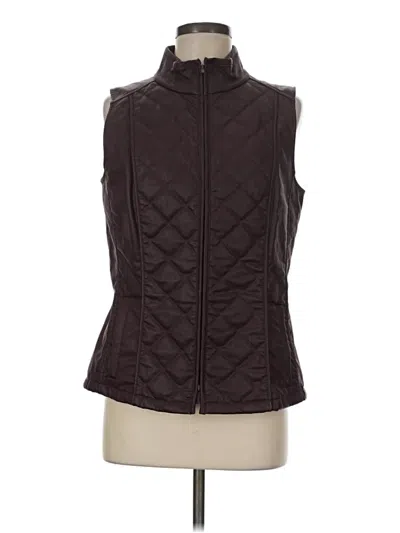 Pre-owned Lafayette 148 Vest In Burgundy