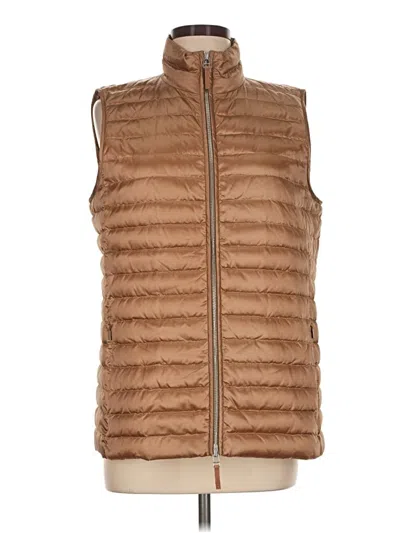 Pre-owned Lafayette 148 Vest In Gold