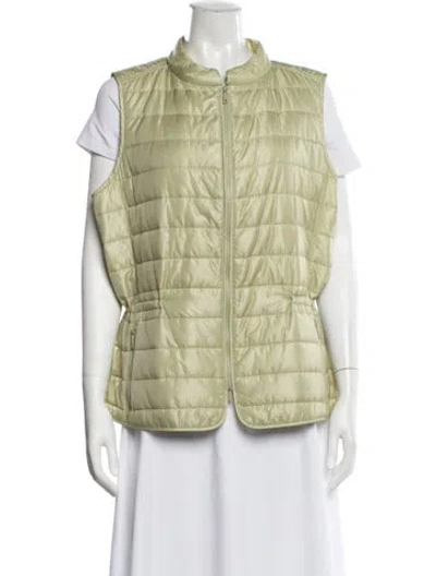 Pre-owned Lafayette 148 Vest In Green