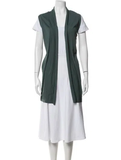 Pre-owned Lafayette 148 Vest In Green