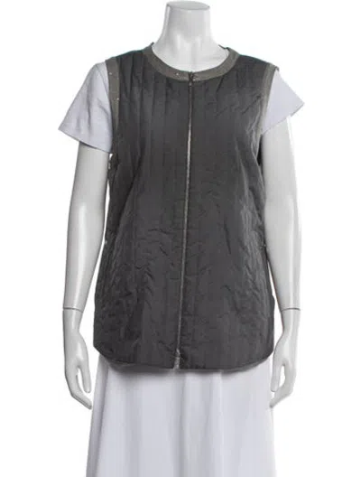 Pre-owned Lafayette 148 Vest In Grey