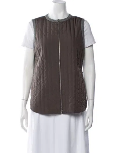 Pre-owned Lafayette 148 Vest In Grey