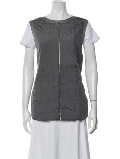 Pre-owned Lafayette 148 Vest In Grey