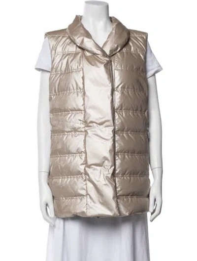Pre-owned Lafayette 148 Vest In Neutrals