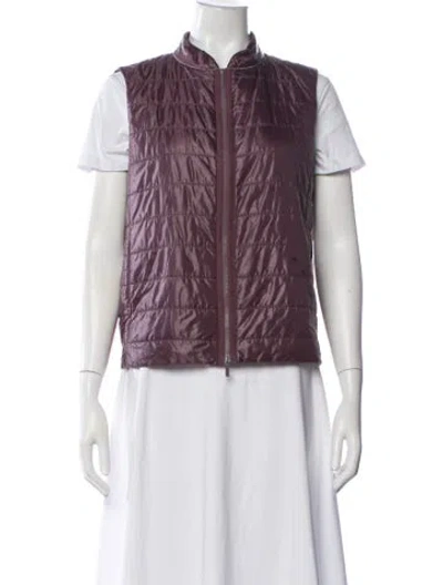 Pre-owned Lafayette 148 Vest In Purple