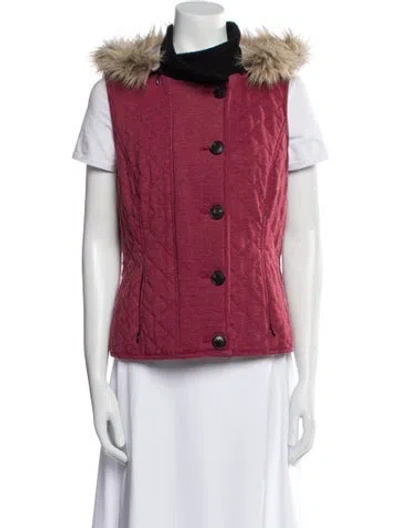 Pre-owned Lafayette 148 Vest In Red